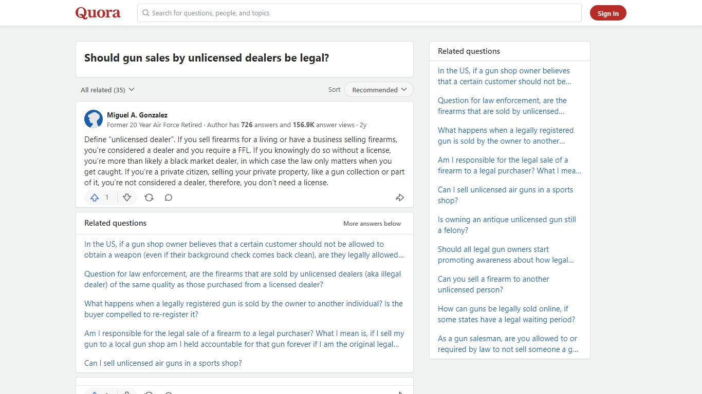 Should gun sales by unlicensed dealers be legal? - Quora
